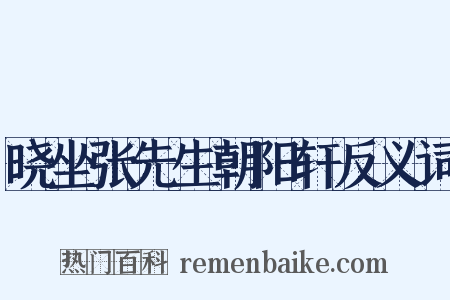 晓坐张先生朝阳轩反义词是什么意思的图片